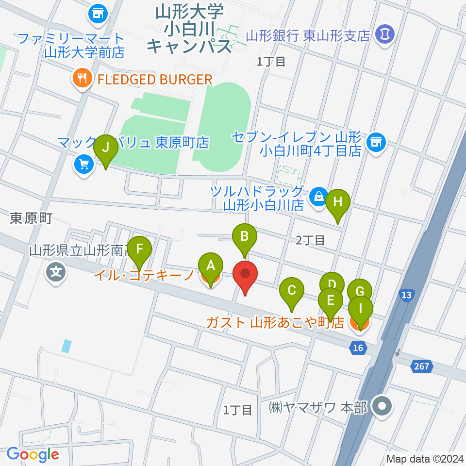 ミュージック昭和周辺のファミレス・ファーストフード一覧地図