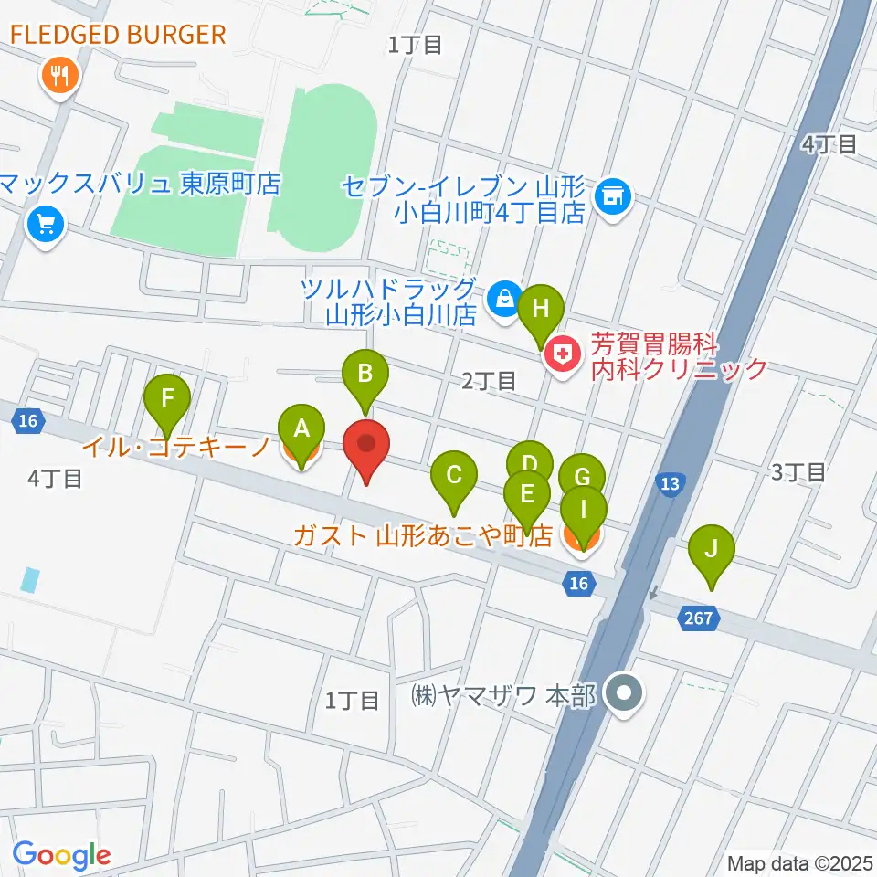 ミュージック昭和周辺のファミレス・ファーストフード一覧地図