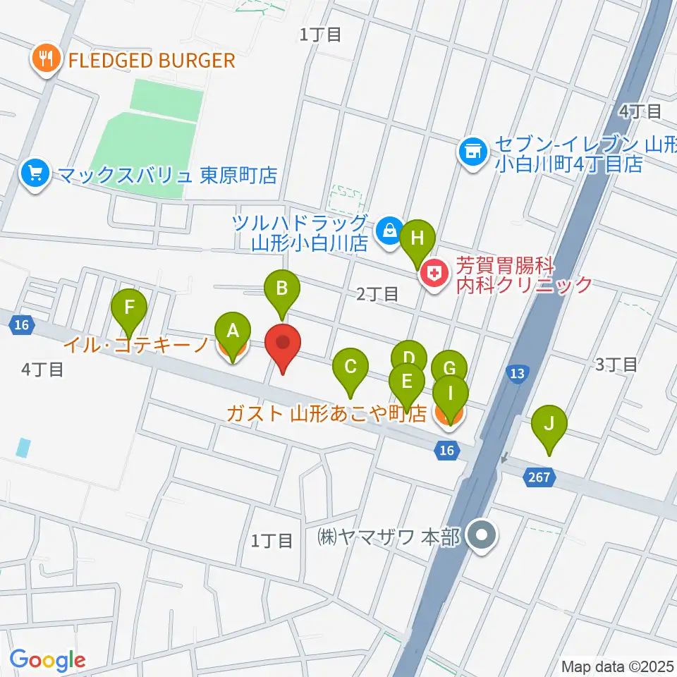 ミュージック昭和周辺のファミレス・ファーストフード一覧地図
