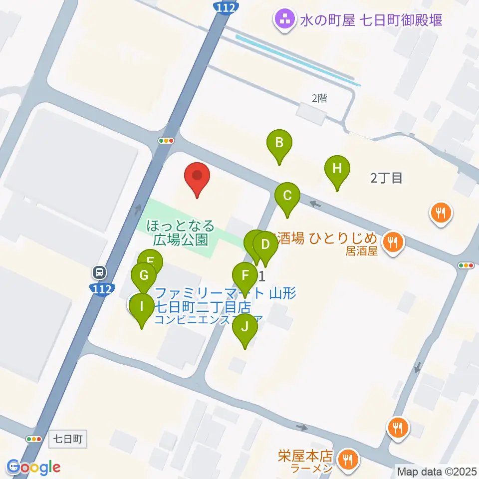 富岡本店周辺のファミレス・ファーストフード一覧地図