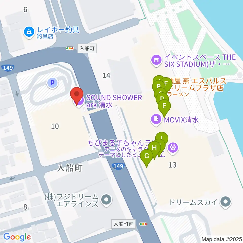 SOUND SHOWER ark周辺のファミレス・ファーストフード一覧地図