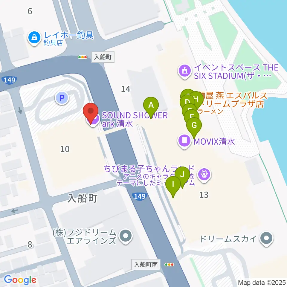 SOUND SHOWER ark周辺のファミレス・ファーストフード一覧地図