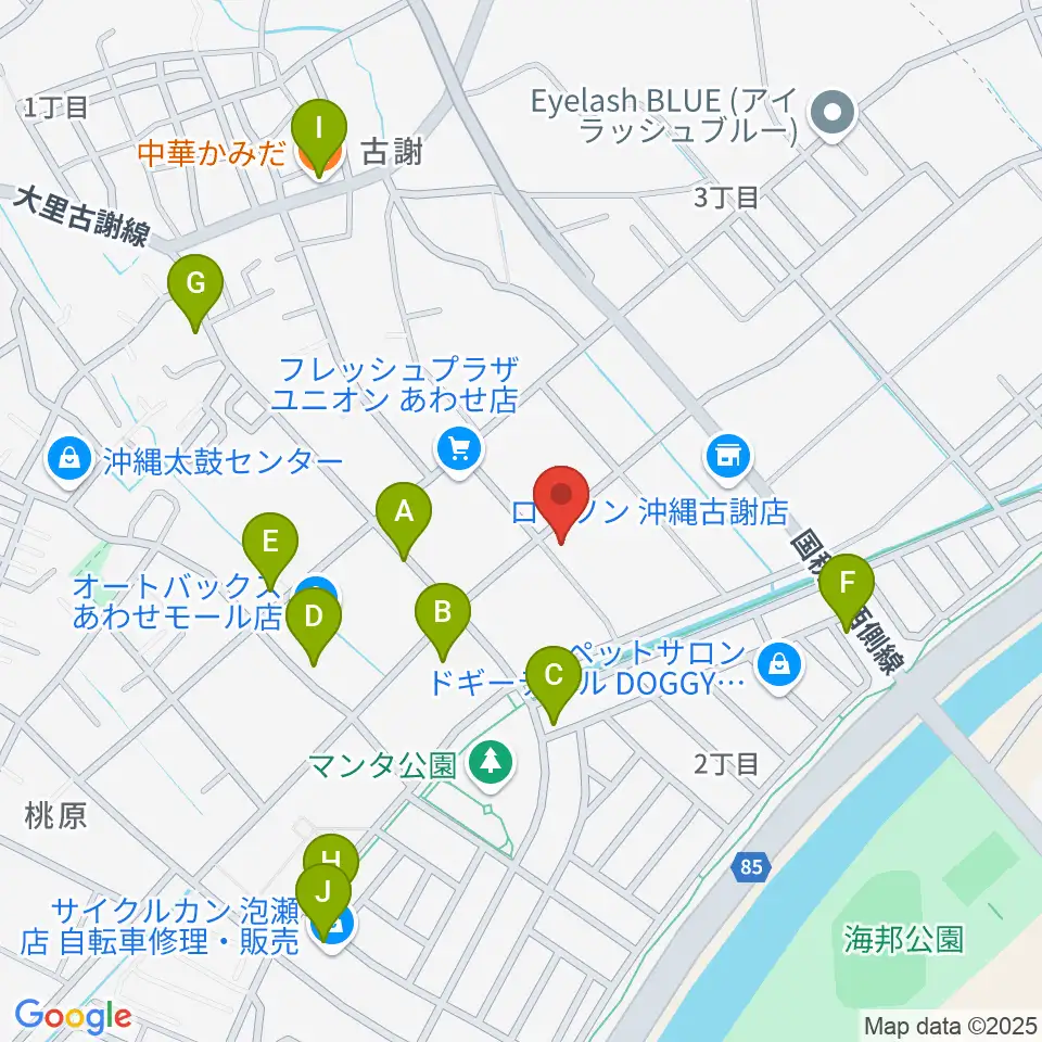 イガルーサウンドスタジオ周辺のファミレス・ファーストフード一覧地図
