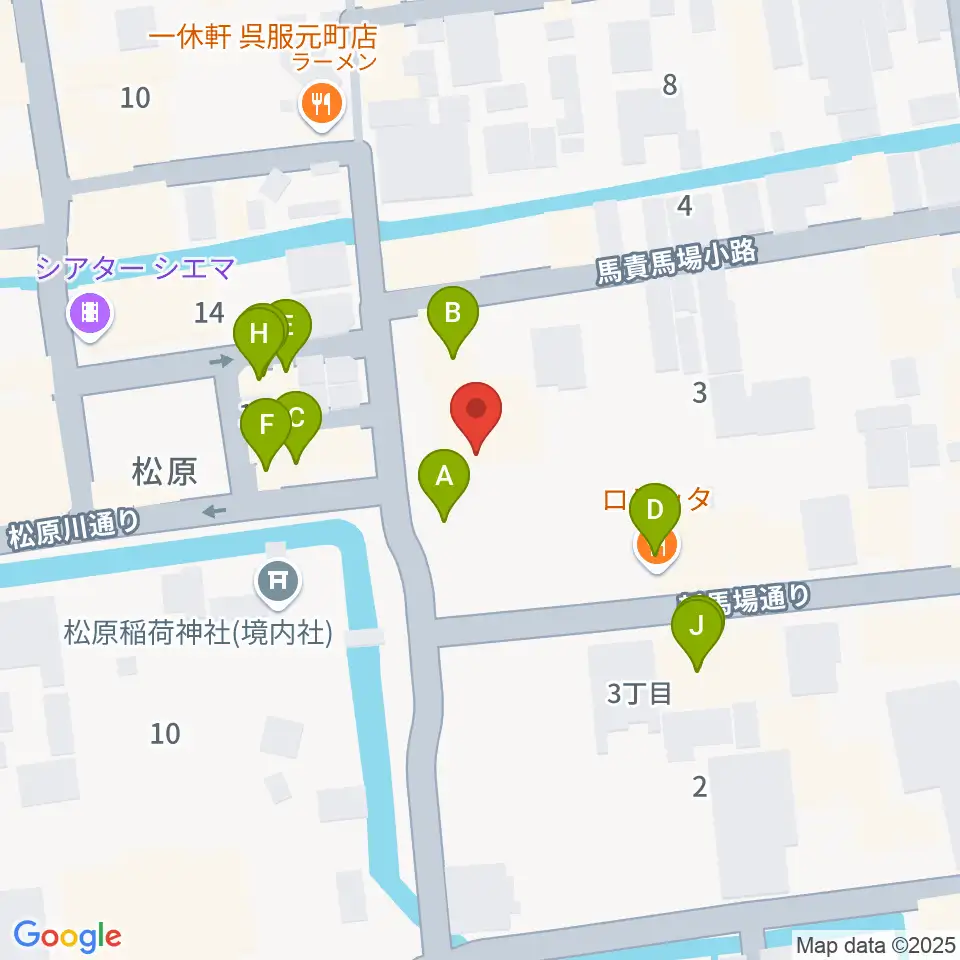 佐賀RAG・G周辺のファミレス・ファーストフード一覧地図