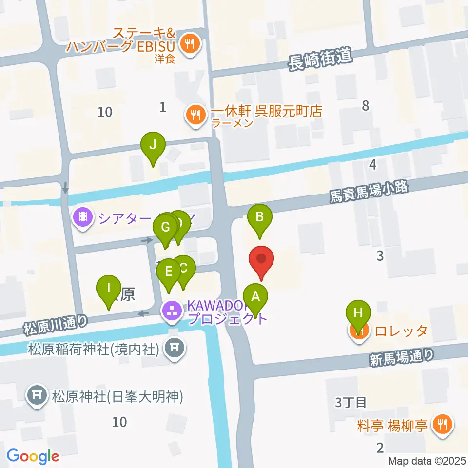 佐賀RAG・G周辺のファミレス・ファーストフード一覧地図