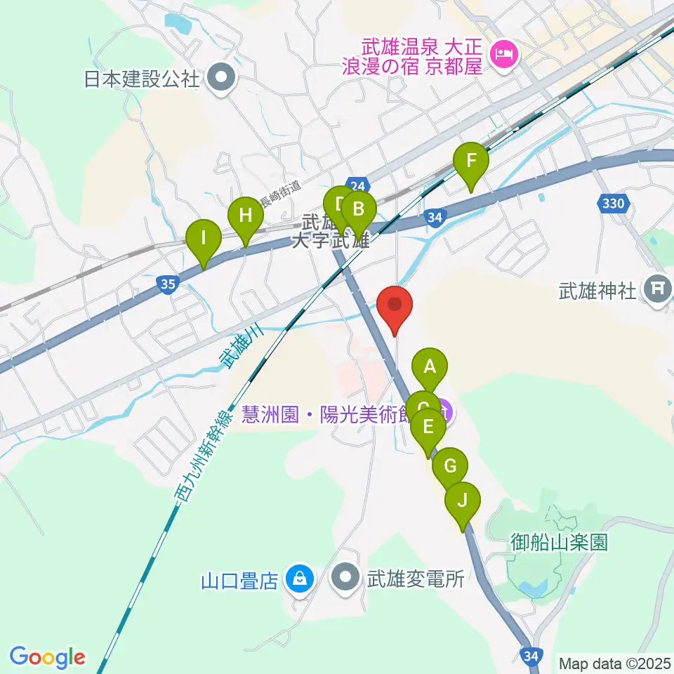 スタジオインプット周辺のファミレス・ファーストフード一覧地図