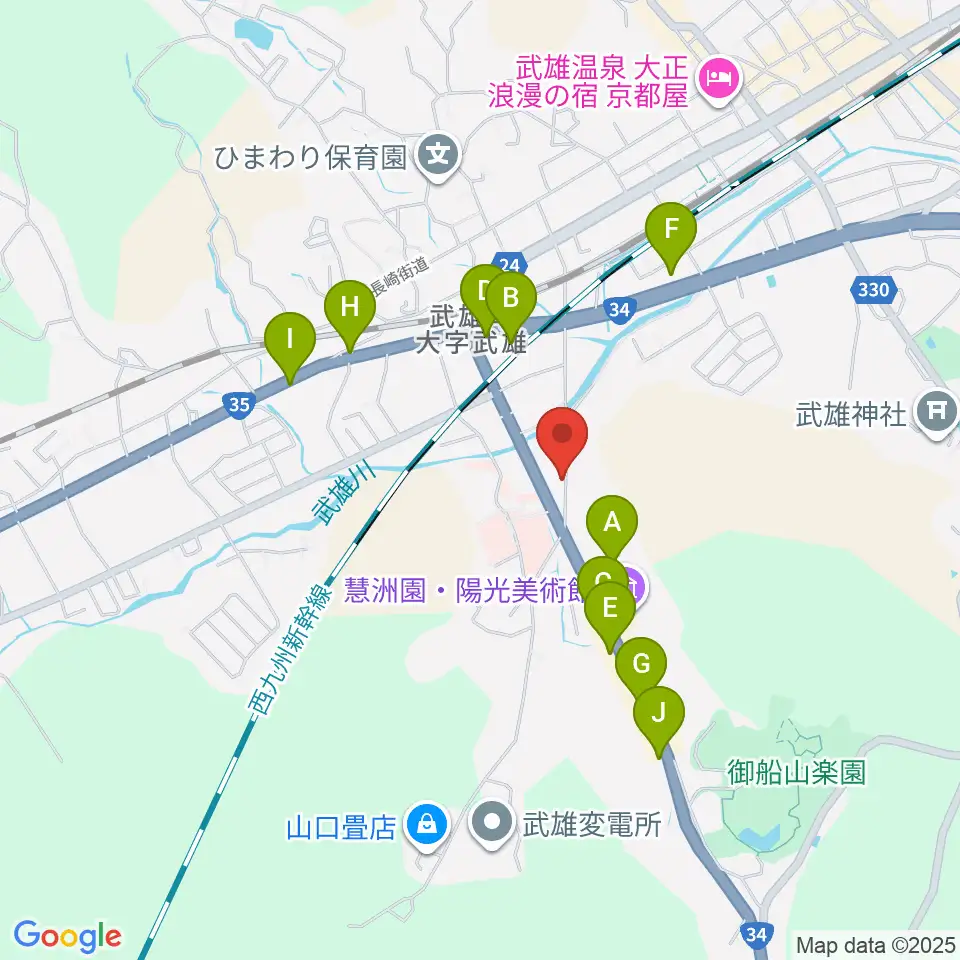 スタジオインプット周辺のファミレス・ファーストフード一覧地図