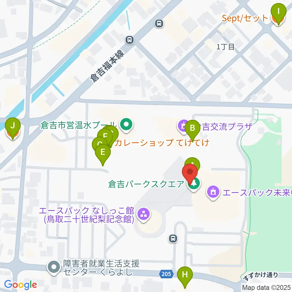 エースパック未来中心周辺のファミレス・ファーストフード一覧地図
