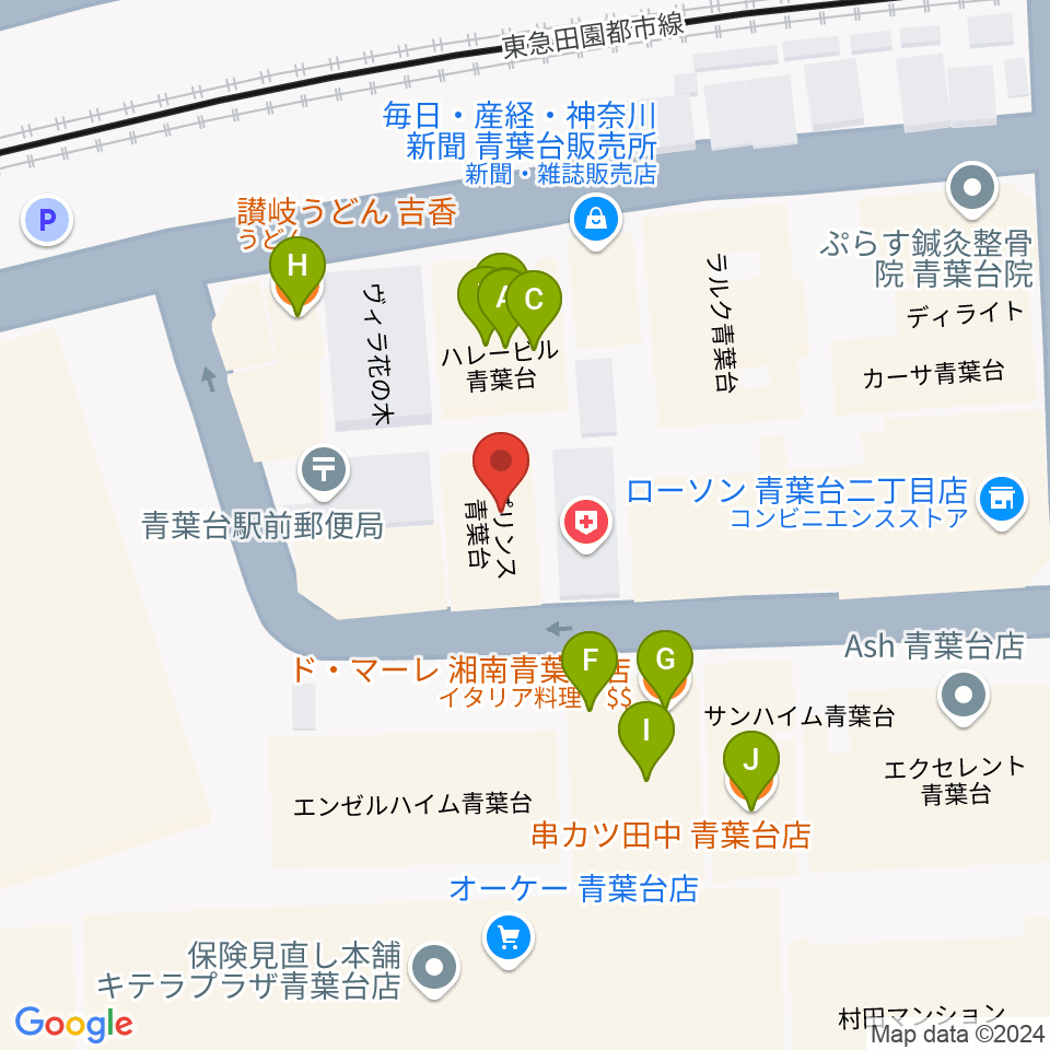 弦楽器サラサーテ周辺のファミレス・ファーストフード一覧地図