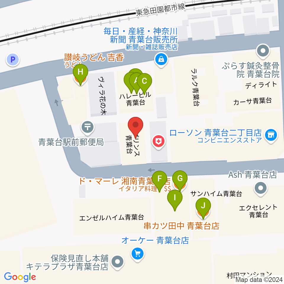 弦楽器サラサーテ周辺のファミレス・ファーストフード一覧地図