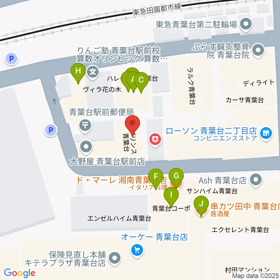 弦楽器サラサーテ周辺のファミレス・ファーストフード一覧地図