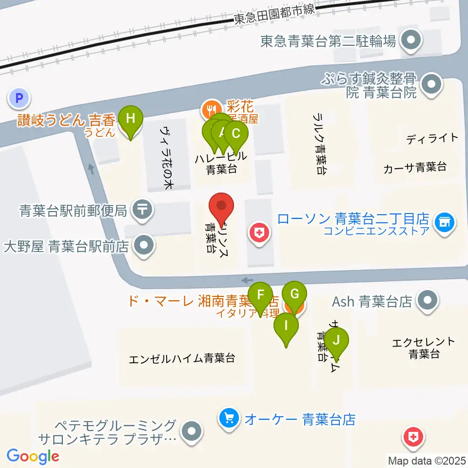 弦楽器サラサーテ周辺のファミレス・ファーストフード一覧地図