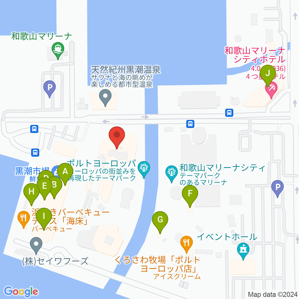 アドベンチャーホール周辺のファミレス・ファーストフード一覧地図