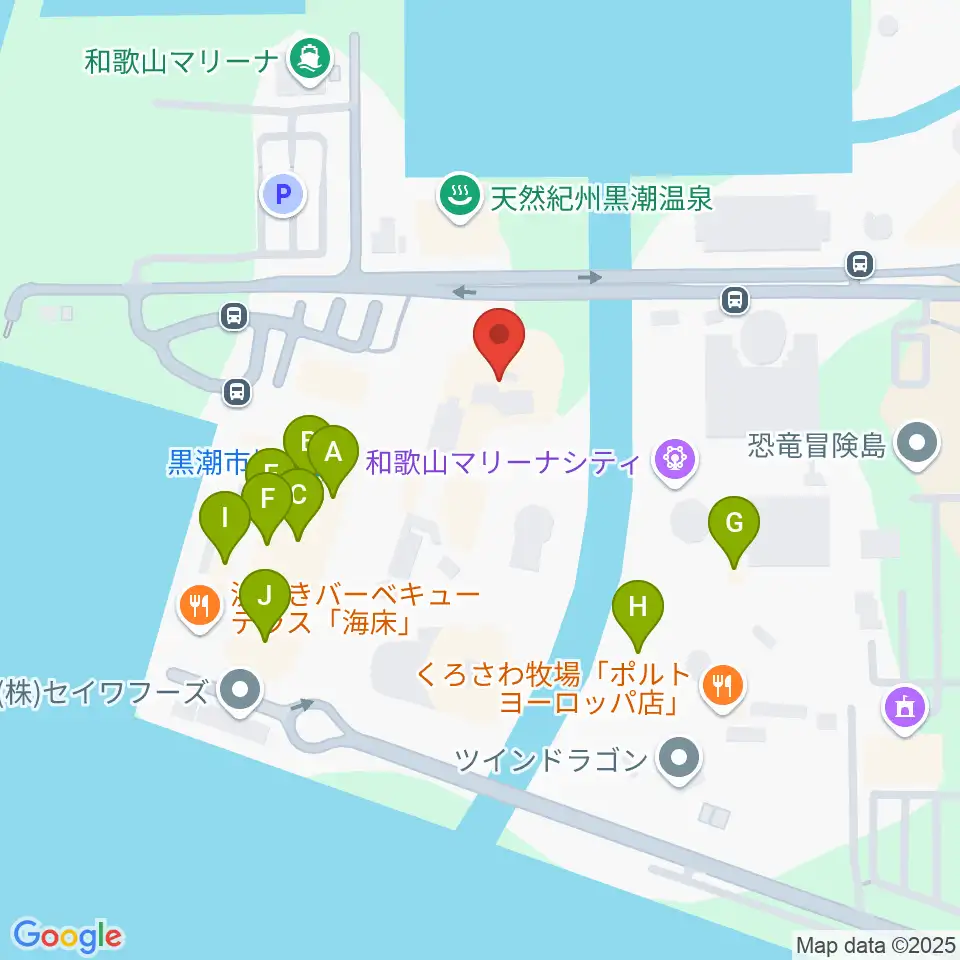 アドベンチャーホール周辺のファミレス・ファーストフード一覧地図