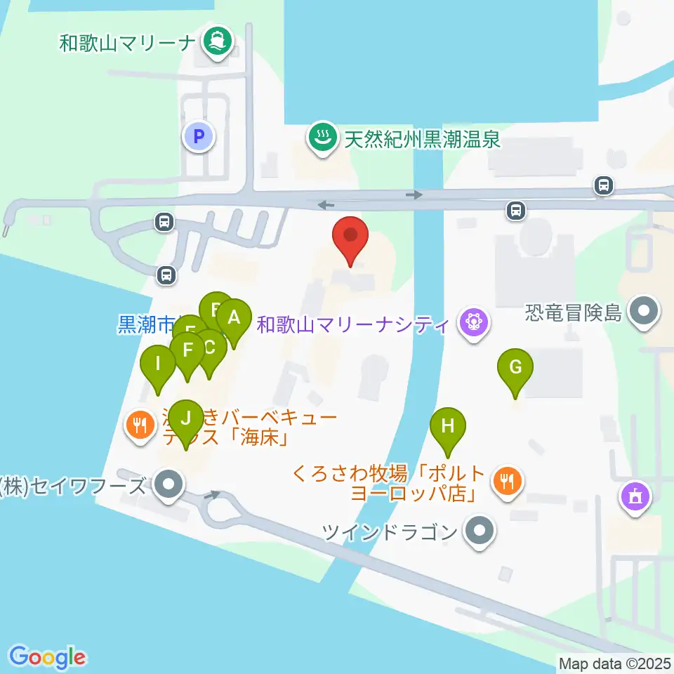 アドベンチャーホール周辺のファミレス・ファーストフード一覧地図