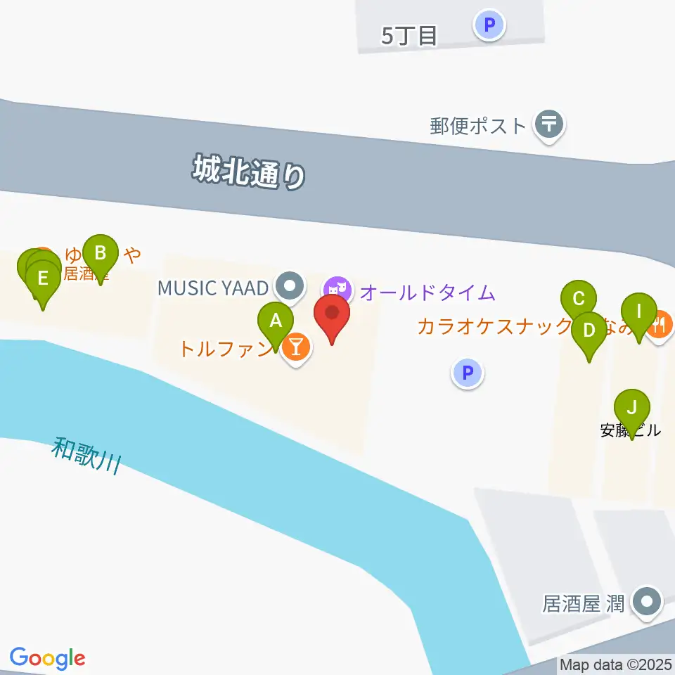 和歌山オールドタイム周辺のファミレス・ファーストフード一覧地図