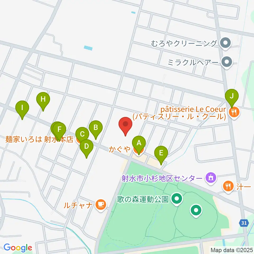 アイザック小杉文化ホール ラポール周辺のファミレス・ファーストフード一覧地図
