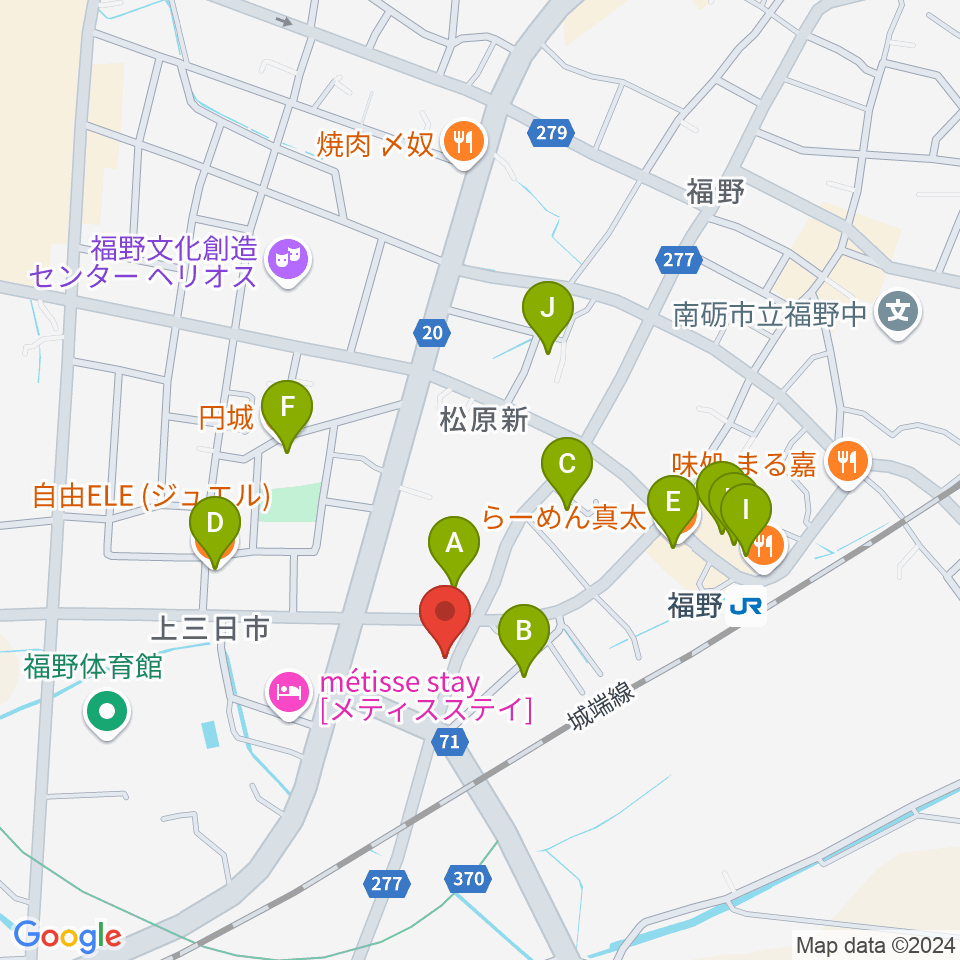 茶房さむでぃ周辺のファミレス・ファーストフード一覧地図