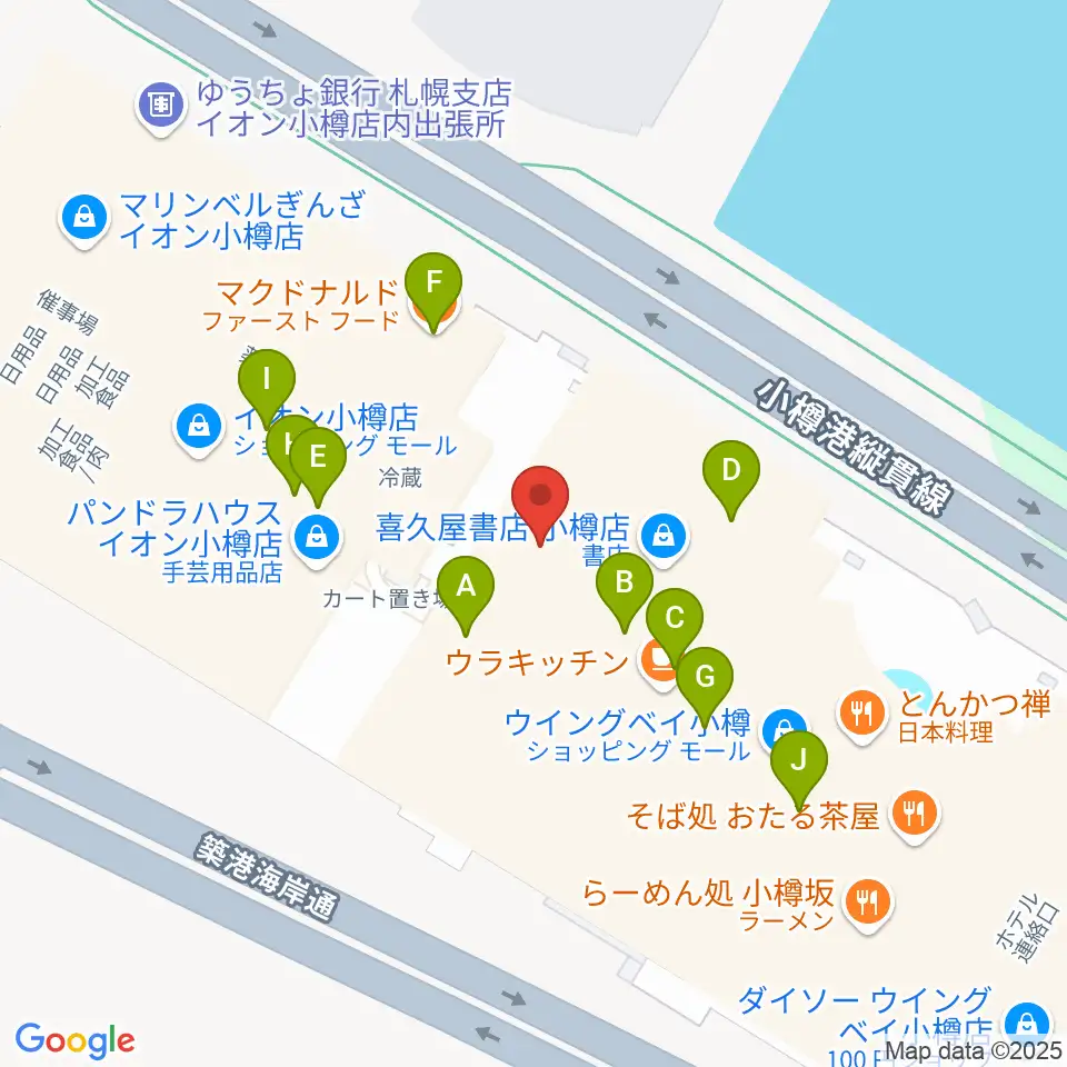 市民劇場ヲタル座周辺のファミレス・ファーストフード一覧地図