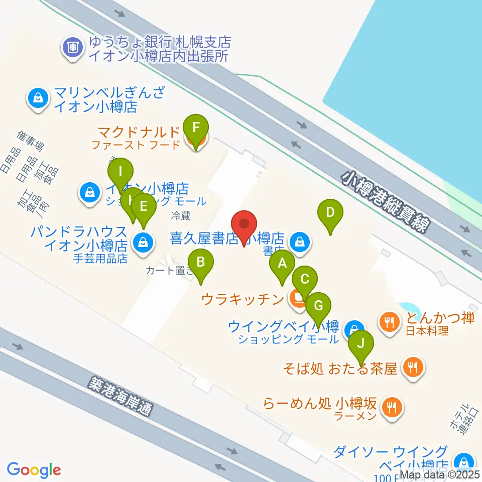 市民劇場ヲタル座周辺のファミレス・ファーストフード一覧地図