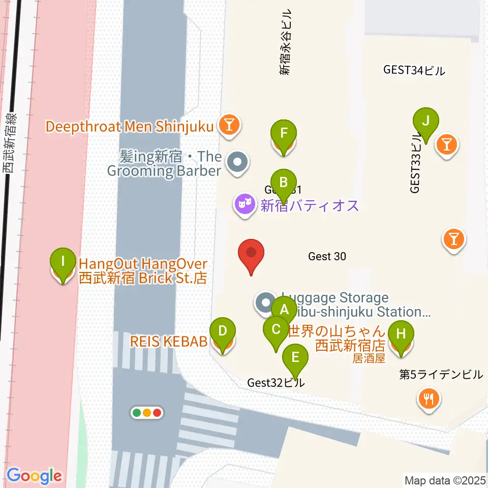 スタジオミュージックシティ周辺のファミレス・ファーストフード一覧地図