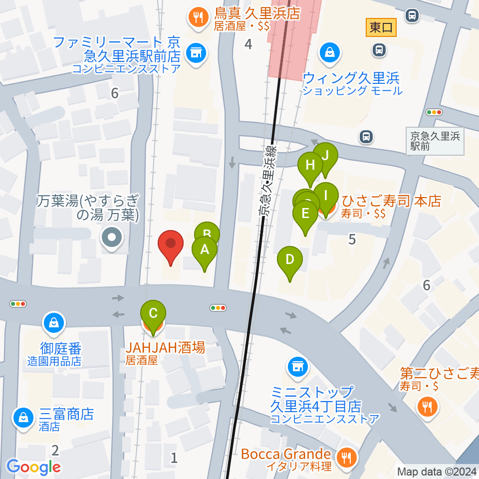 AP2アプローチスタジオ周辺のファミレス・ファーストフード一覧地図