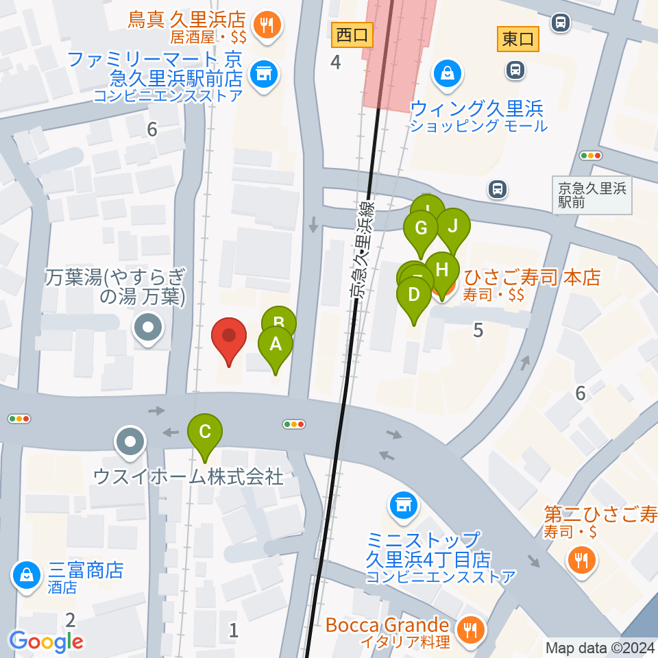 AP2アプローチスタジオ周辺のファミレス・ファーストフード一覧地図