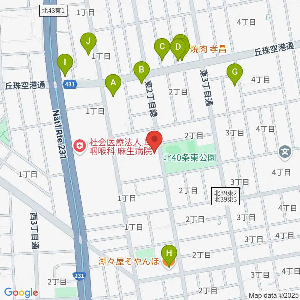 スタジオタイラー周辺のファミレス・ファーストフード一覧地図