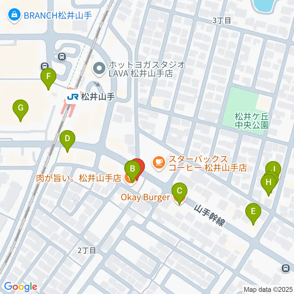 天理楽器 京田辺店周辺のファミレス・ファーストフード一覧地図