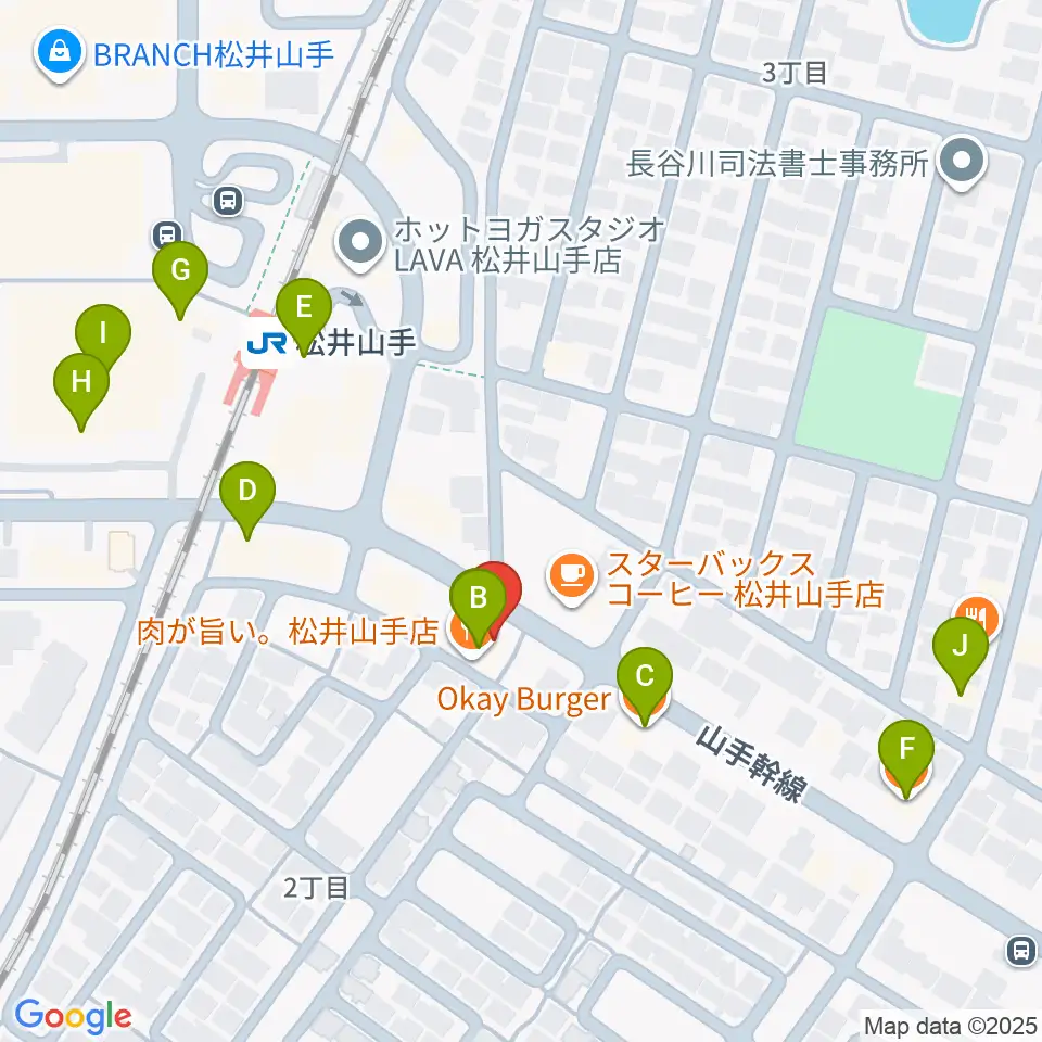 天理楽器 京田辺店周辺のファミレス・ファーストフード一覧地図