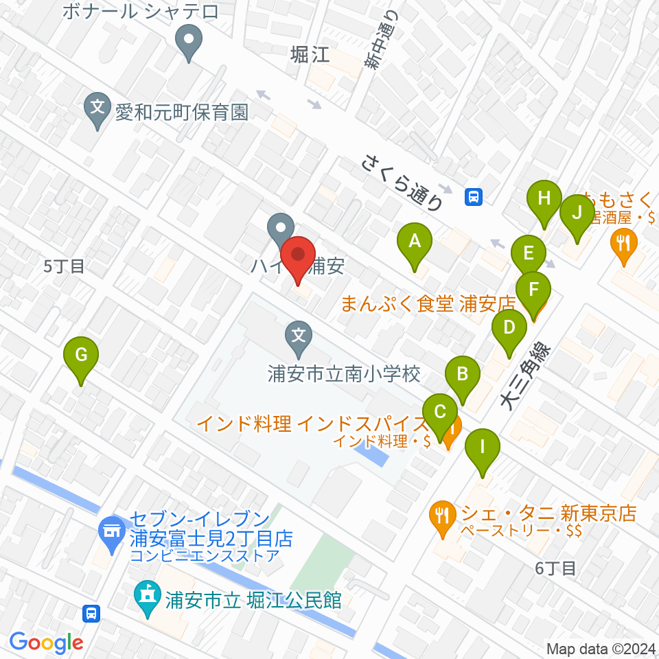 STUDIO NOB周辺のファミレス・ファーストフード一覧地図