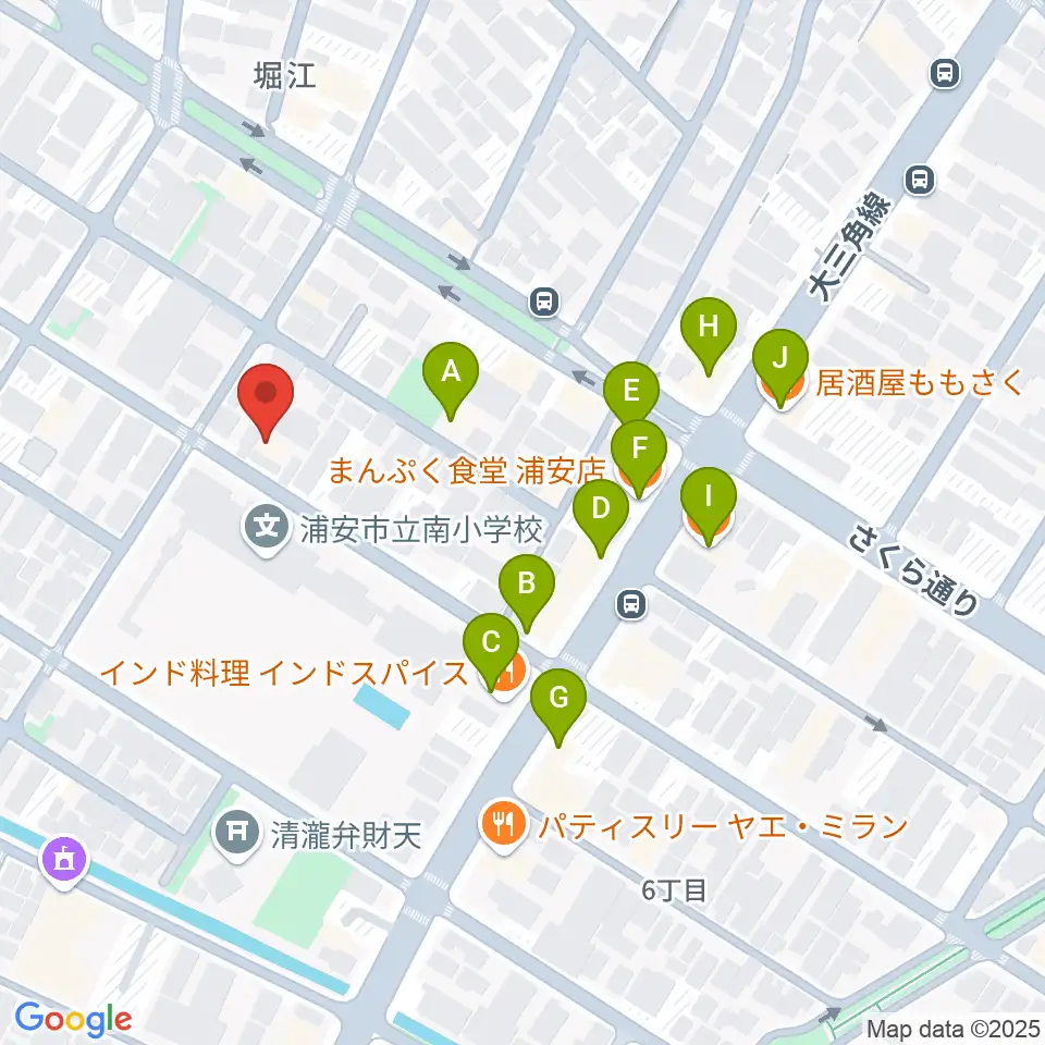 STUDIO NOB周辺のファミレス・ファーストフード一覧地図