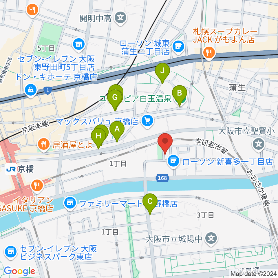 STEEL BOX周辺のファミレス・ファーストフード一覧地図