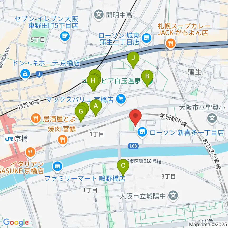STEEL BOX周辺のファミレス・ファーストフード一覧地図