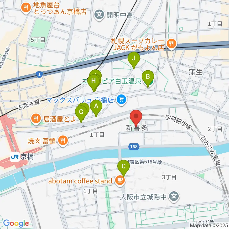 STEEL BOX周辺のファミレス・ファーストフード一覧地図
