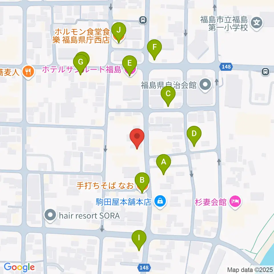 スタジオアイヴィー周辺のファミレス・ファーストフード一覧地図