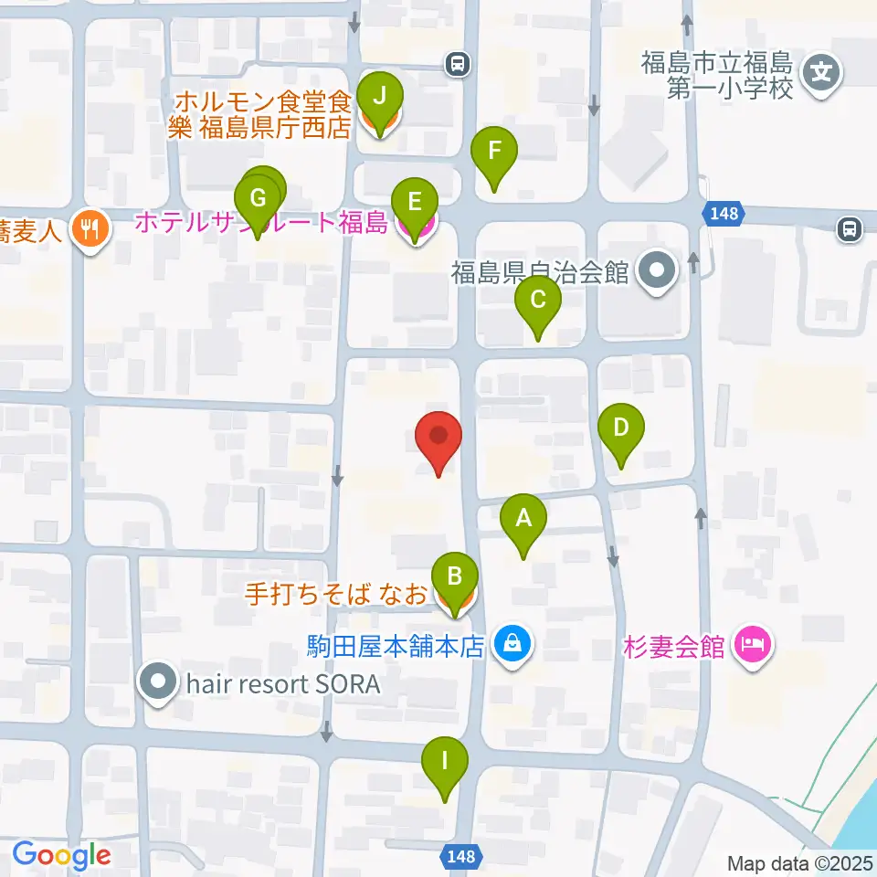 スタジオアイヴィー周辺のファミレス・ファーストフード一覧地図