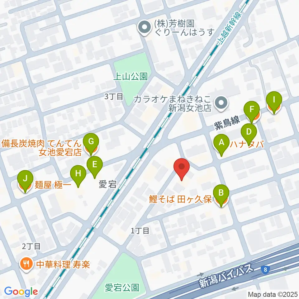 エヌトライブ周辺のファミレス・ファーストフード一覧地図