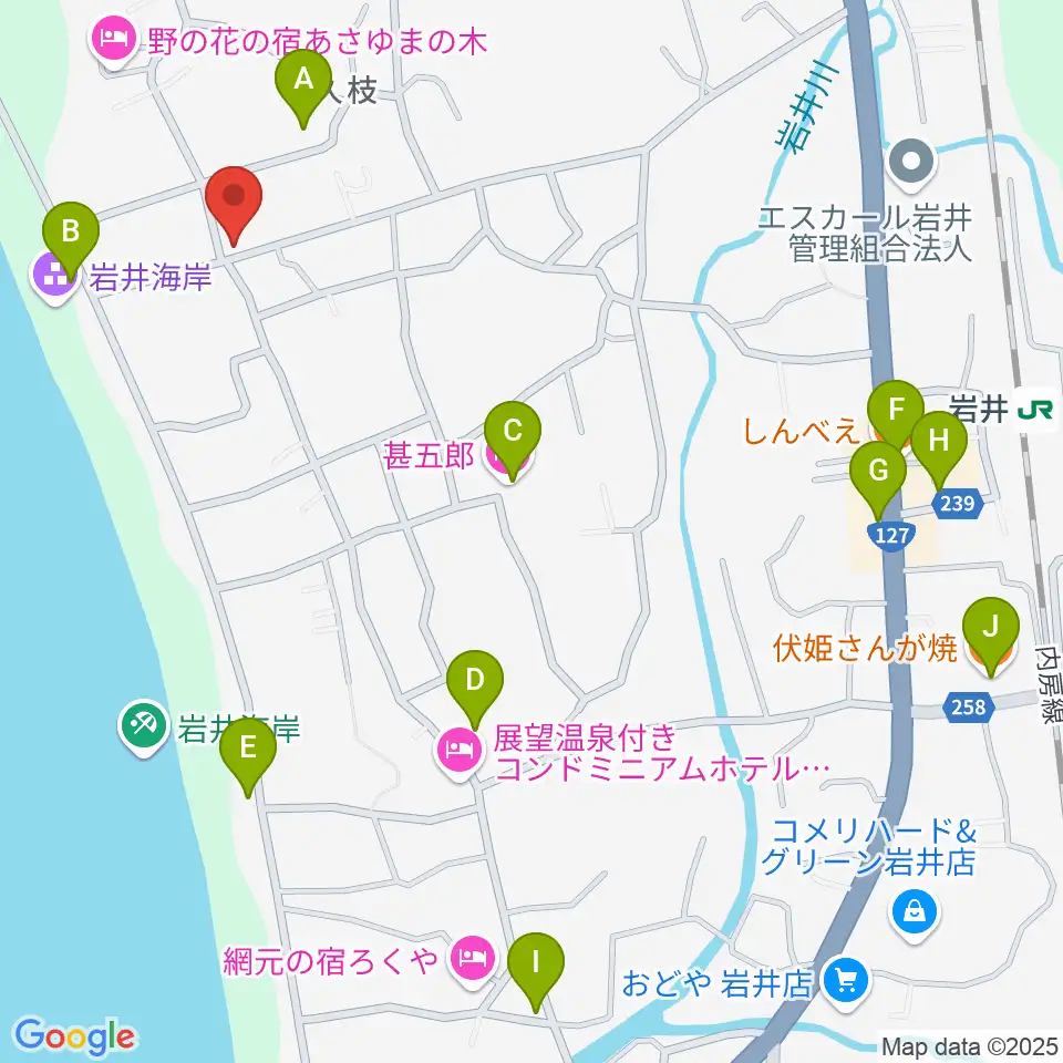 大謙館周辺のファミレス・ファーストフード一覧地図