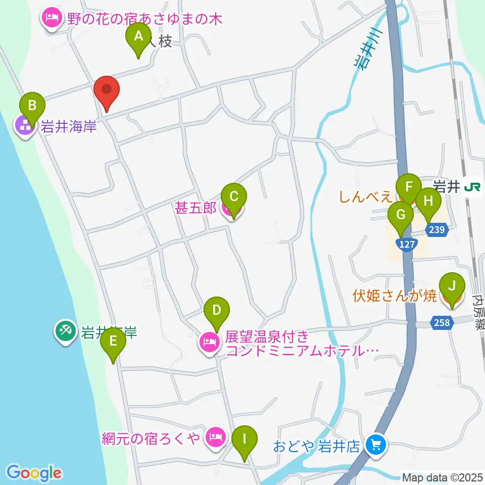 大謙館周辺のファミレス・ファーストフード一覧地図