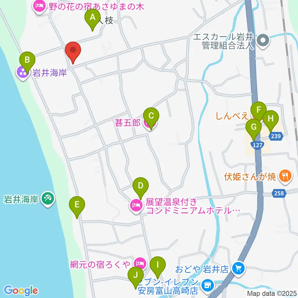 大謙館周辺のファミレス・ファーストフード一覧地図