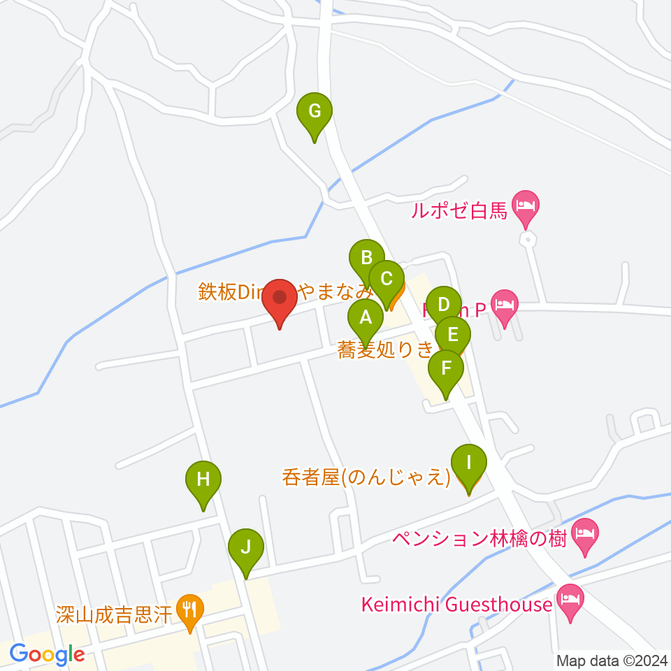 エルマージョ周辺のファミレス・ファーストフード一覧地図