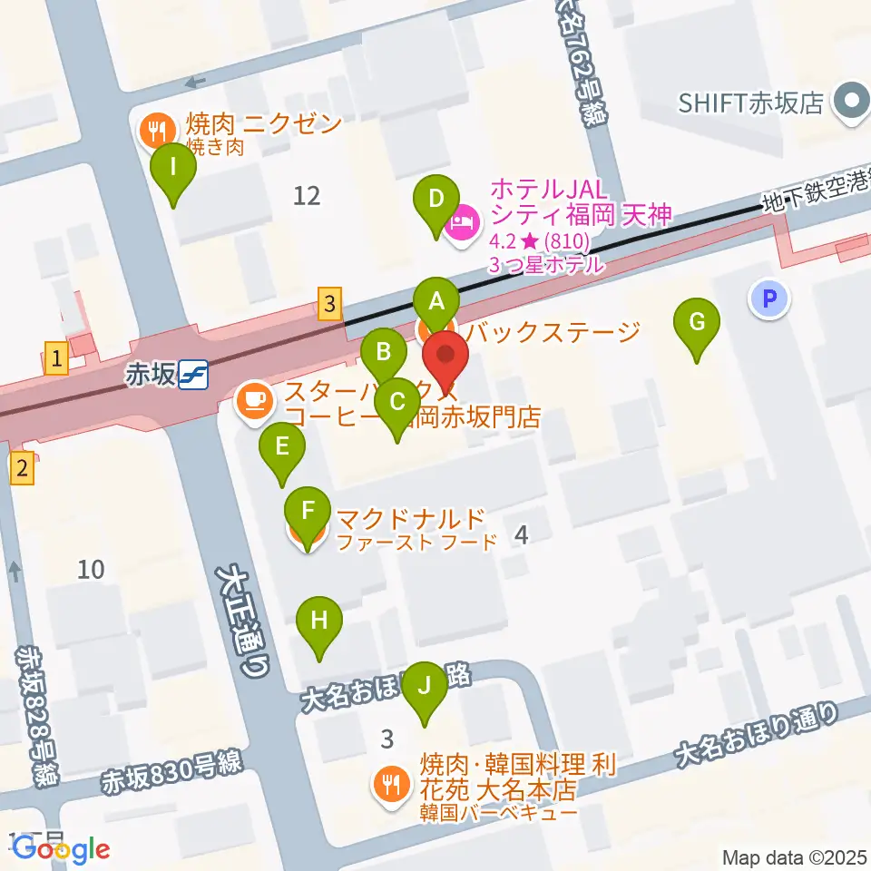 ENOTN Akasaka Studio周辺のファミレス・ファーストフード一覧地図