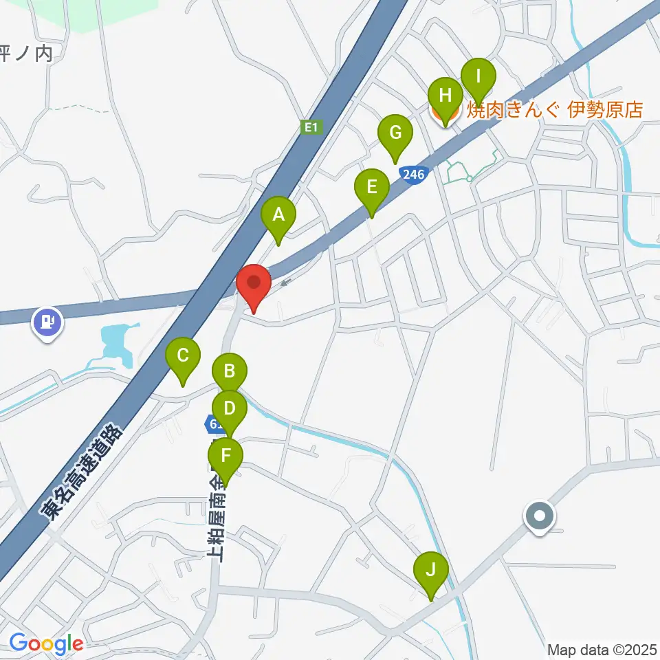 パル音楽産業周辺のファミレス・ファーストフード一覧地図