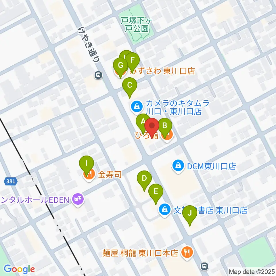 G・クレフ周辺のファミレス・ファーストフード一覧地図
