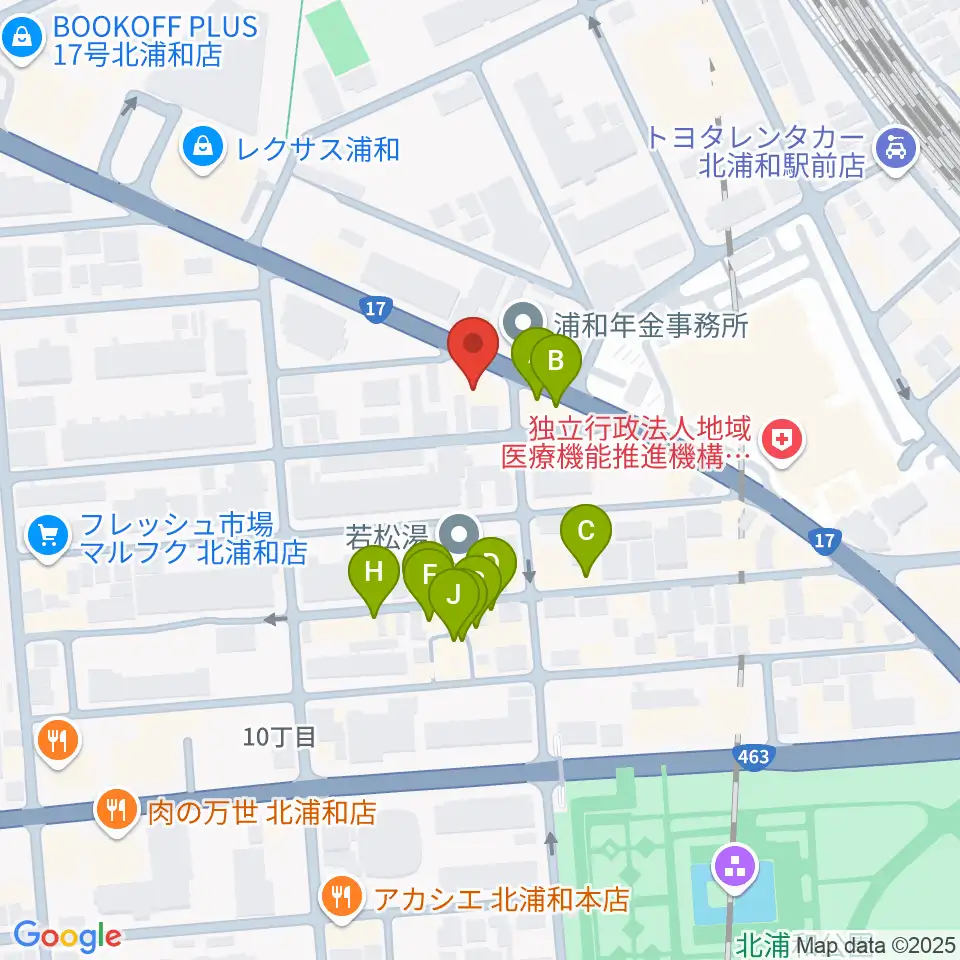 Royal Music Garden周辺のファミレス・ファーストフード一覧地図
