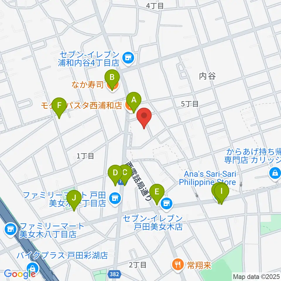 島村楽器 ピアノセレクションセンター周辺のファミレス・ファーストフード一覧地図