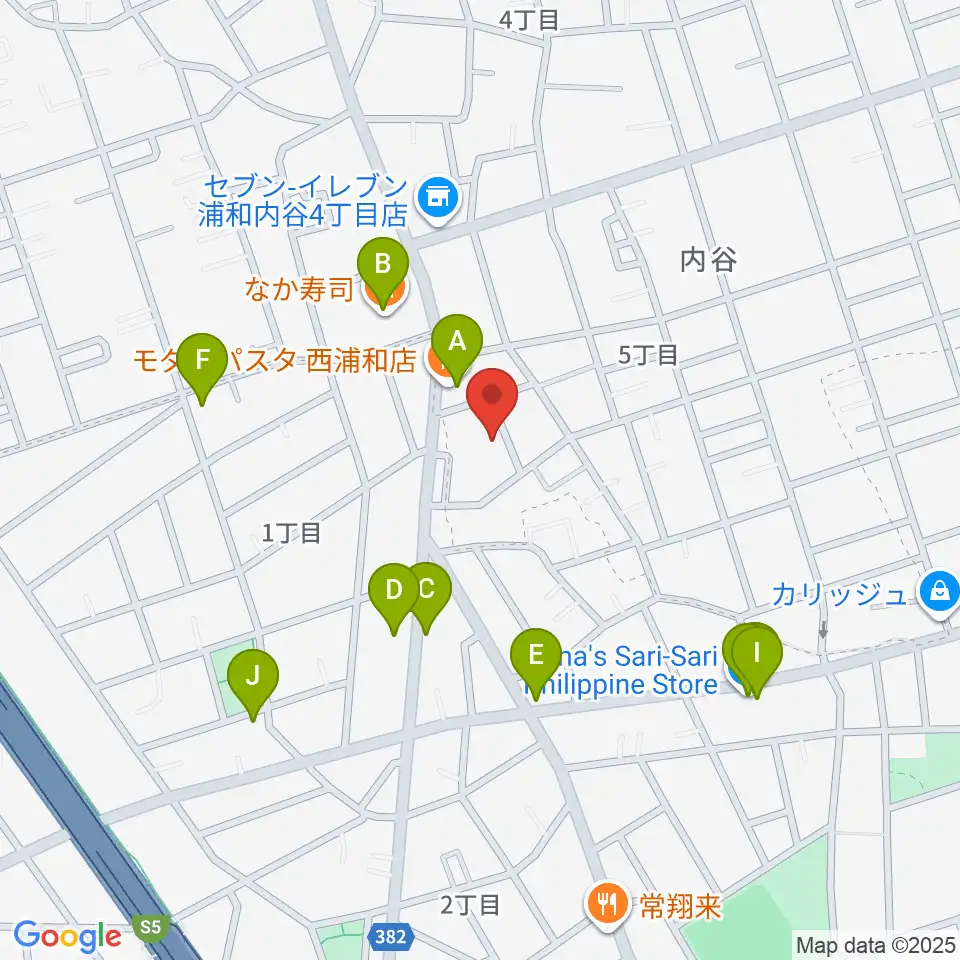 島村楽器 ピアノセレクションセンター周辺のファミレス・ファーストフード一覧地図