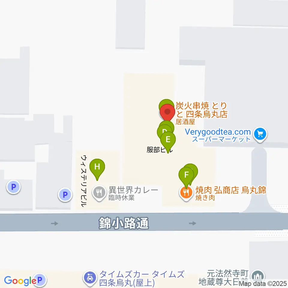 京都フィールドスタジオ周辺のファミレス・ファーストフード一覧地図