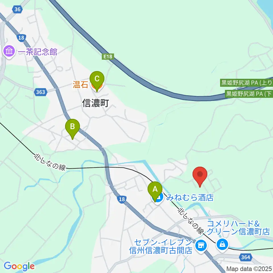 山崎木管修理工房周辺のファミレス・ファーストフード一覧地図